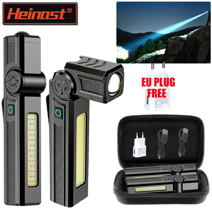 Car Led Light - Portable COB + High-Power LED Flashlight