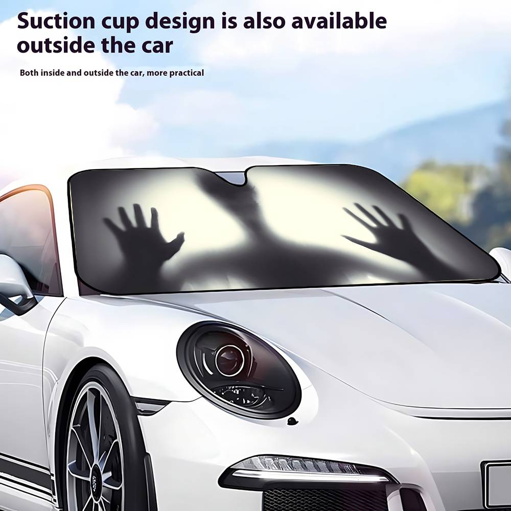 Creepy Ghost Hand Light Car Su - Windshield Sun Shade ulasan dan harga