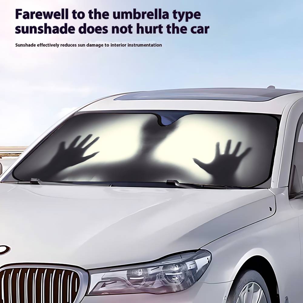 Creepy Ghost Hand Light Car Su - Windshield Sun Shade ulasan dan harga
