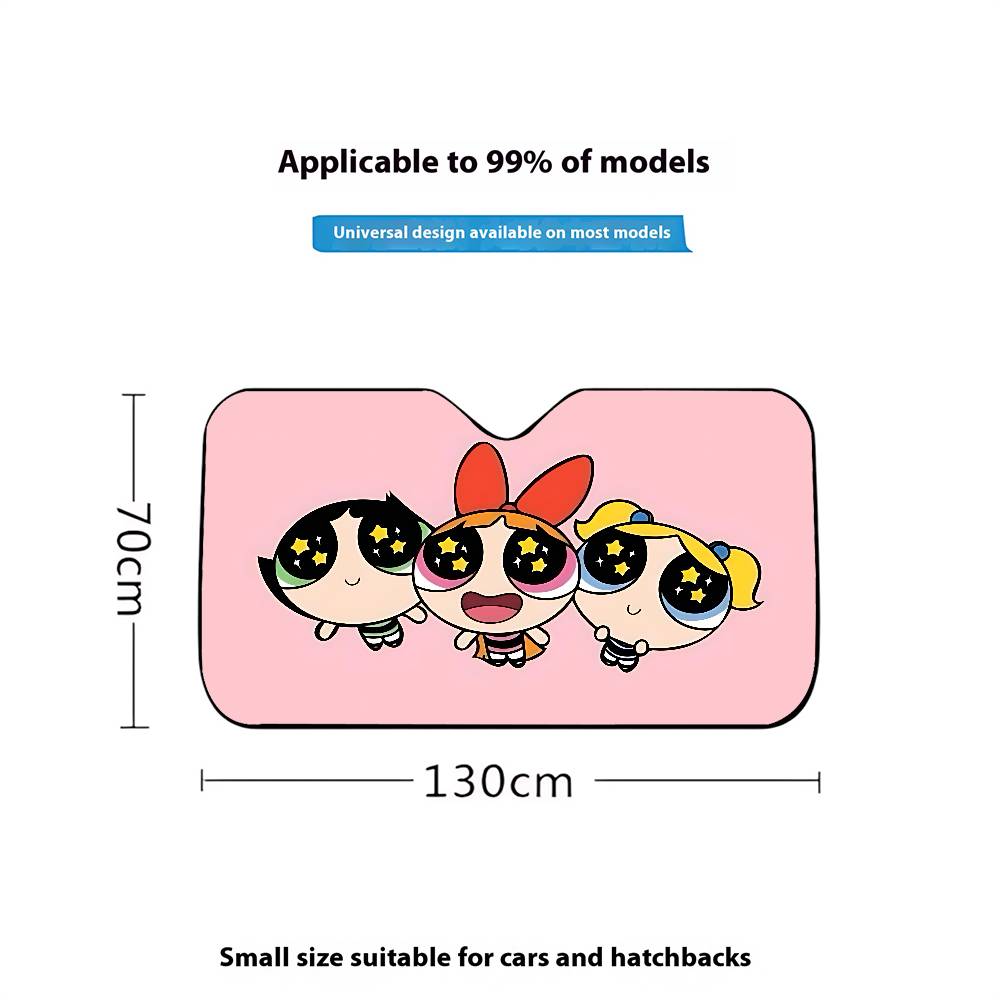 Cute-P-pOwerPuff-G- Girls Styl - Windshield Sun Shade ulasan dan harga